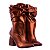 Bota Feminina Luma Slouch Metal Like A Shine Specchio Brand Bronze - Imagem 2