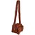 Bolsa Feminina Média Tiracolo Bolsos Externos Luiza Barcelos Camel - Imagem 5