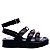 Sandália Feminina FlatForm Marina Spikes Like A Shine Specchio Brand Preto - Imagem 1
