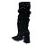 Bota Feminina Duda Cano Alto HotFix Camurça Like A Shine Specchio Brand Preto - Imagem 3