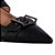 Scarpin Feminino Bico Fino Salto Fivelas Art Luiza Barcelos Preto - Imagem 5