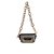 Mini Bolsa Metal Leather Encaixe Geométrico Luiza Barcelos Chumbo - Imagem 1