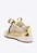 Tênis Feminino Cadarço Pins Mix Dourado Resort 24 Schutz Bege - Imagem 2