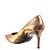 Scarpin Feminino Fabi Salto Fino Baixo Sonho De Verão Specchio Brand Dourado - Imagem 3