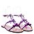 Rasteira Feminina Cecilia Tiras Metalizadas Sonho De Verão Specchio Brand Roxo - Imagem 2