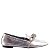 Mocassim Feminino Brilho Strass Laço Schutz Prata - Imagem 1