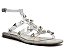 Sandália Feminina Holográfica Aplicações Vinil Glam SS24 Schutz Prata - Imagem 1