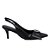 Scapin Feminino Salto Baixo Laço Coração Strass Luiza Barcelos Preto - Imagem 1