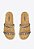 Papete Feminina Cortiça Strass Logo Pedraria SS24 Schutz Bege - Imagem 4