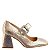 Scarpin Feminino Mary Jane Fivela de Cristais Luiza Barcelos Dourado - Imagem 1