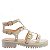 Sandália Feminina Flatform Aplicações Spike Luiza Barcelos Cinza - Imagem 1