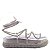 Papete Feminina Sparkle Vinil Amarração Strass SS24 Schutz Prata - Imagem 1