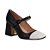 Scarpin Feminino Mary Jane Bicolor Salto Bloco Luiza Barcelos Preto - Imagem 2