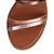 Sandália Femenina Salto Baixo Multicolor Luiza Barcelos Camel - Imagem 7