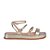 Sandália Feminina Flatform Metal Texturizada Luiza Barcelos Dourada - Imagem 1