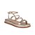 Sandália Feminina Flatform Metal Texturizada Luiza Barcelos Dourada - Imagem 2