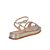 Sandália Feminina Flatform Metal Texturizada Luiza Barcelos Dourada - Imagem 3