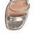 Sandália Feminina Flatform Metal Texturizada Luiza Barcelos Dourada - Imagem 7