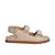 Papete Feminina Flat Spikes Velcro Luiza Barcelos Cappucino - Imagem 1