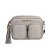 Bolsa Feminina Média Tiracolo Bolsos Externos Luiza Barcelos Cinza - Imagem 1