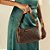 Bolsa Feminina Pequena Tiracolo Monograma Luiza Barcelos Marrom - Imagem 7