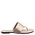 Rasteira Feminina Carol Metal Textura Raio de Sol Specchio Brand Dourada - Imagem 1