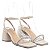 Sandália Feminina Grazia Vinil Strass Raio de Sol Specchio Brand Off White - Imagem 2