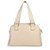 Bolsa Feminina Média Bolso Externo Alça Logo Luiza Barcelos Bege - Imagem 3