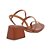Sandália Feminina Salto Baixo Chrome Balls Fivela Luiza Barcelos Camel - Imagem 3