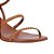 Sandália Feminina Salto Baixo Chrome Balls Fivela Luiza Barcelos Camel - Imagem 5