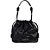 Bolsa Feminina Média Hobo Detalhe Alça Logo Luiza Barcelos Preto - Imagem 1