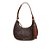 Bolsa Feminina Pequena Meia Lua Monograma Barbicacho Luiza Barcelos Marrom - Imagem 1