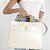 Bolsa Feminina Grande Compartimento Frontal Alça Madeira Logo SS24 Schutz Off White - Imagem 6