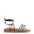 Papete Feminina Joane Sporty Glam Strass SS24 Schutz Marrom - Imagem 1