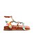 Papete Feminina Chrome Balls Lenço Fivela SS24 Schutz Camel - Imagem 1