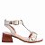 Sandália Feminina Salto Madeira Fivelas Luiza Barcelos Off White - Imagem 1