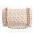 Bolsa Feminina Pequena Listrada Fecho Alça Corrente Luiza Barcelos Off White - Imagem 4