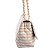 Bolsa Feminina Pequena Listrada Fecho Alça Corrente Luiza Barcelos Off White - Imagem 3
