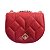 Bolsa Pequena Aba Sobreposta Corrente Luiza Barcelos Vermelho - Imagem 1