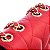 Bolsa Pequena Aba Sobreposta Corrente Luiza Barcelos Vermelho - Imagem 6