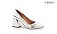 Scarpin Karina Metal Salto Bloco Momentos Specchio Brand Prata - Imagem 1