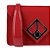 Bolsa Pequena Verniz Estruturada Corrente Luiza Barcelos Vermelho - Imagem 5