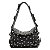 Bolsa Média Full Soft Calf Botão Personalizado Couro Schutz Preto - Imagem 1
