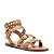 Rasteira Catherine Studs Aplicações Calf Vintage Effect Couro Vicenza Bege - Imagem 2
