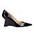 Scarpin Anabela Verniz Couro Luiza Barcelos Preto - Imagem 1