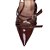 Scarpin Salto Baixo Slingback Fivelas Couro Luiza Barcelos Marsala - Imagem 5