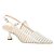 Scarpin Cage Flat Salto Médio Luiza Barcelos Off White - Imagem 3