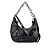 Bolsa Pequena Meia Lua Matelassê Verniz Luiza Barcelos Preto - Imagem 8