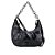 Bolsa Pequena Meia Lua Matelassê Verniz Luiza Barcelos Preto - Imagem 1