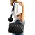 Bolsa Média Gargo Couro Luiza Barcelos Preto - Imagem 7